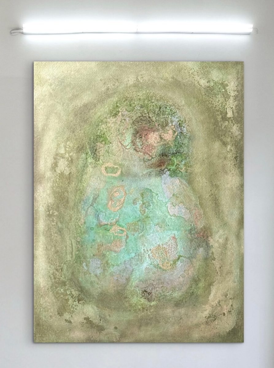 In Between by Clarisse Noelle — acrylic, spray paint + ink on canvas