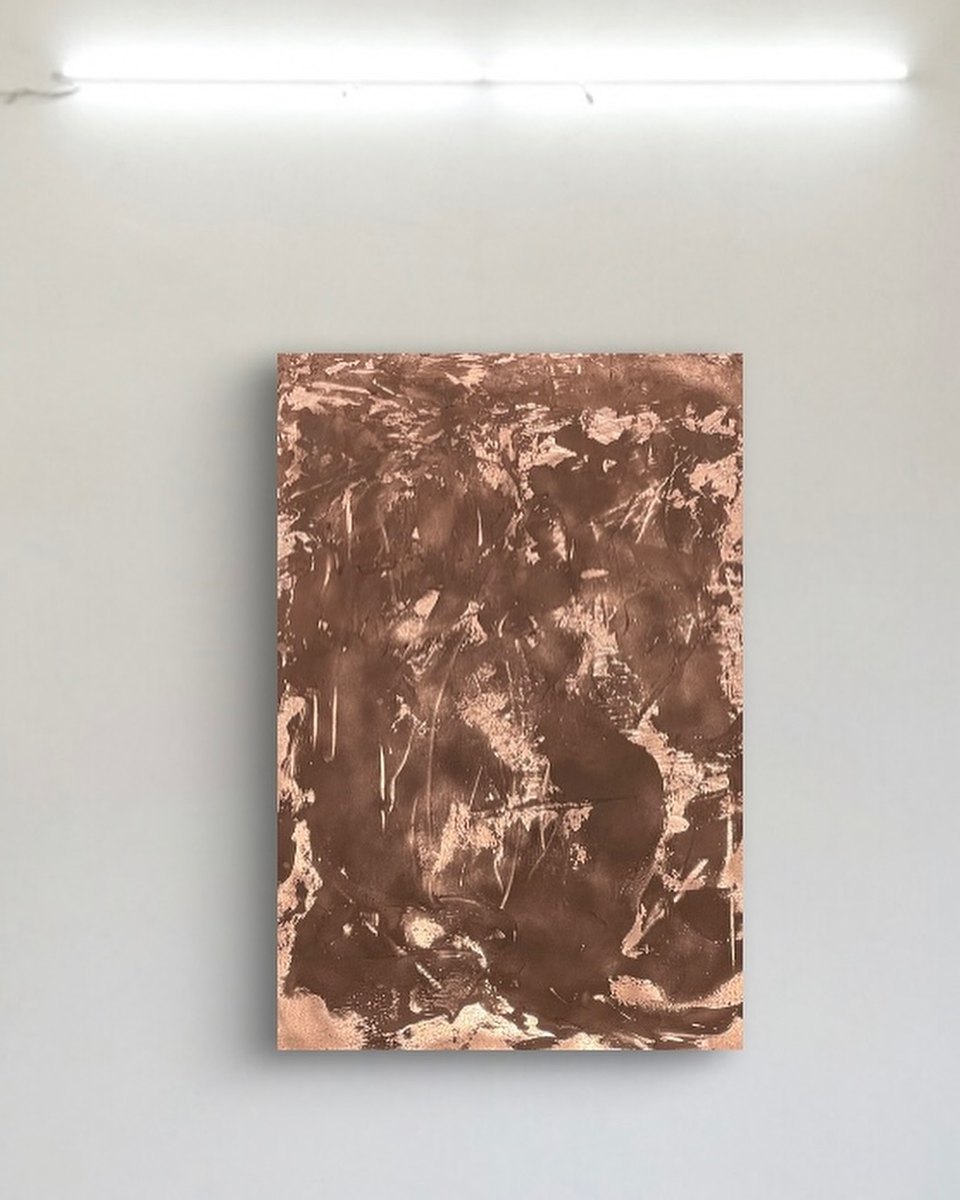 Copper Ingot by Clarisse Noelle — spray paint + joint compound