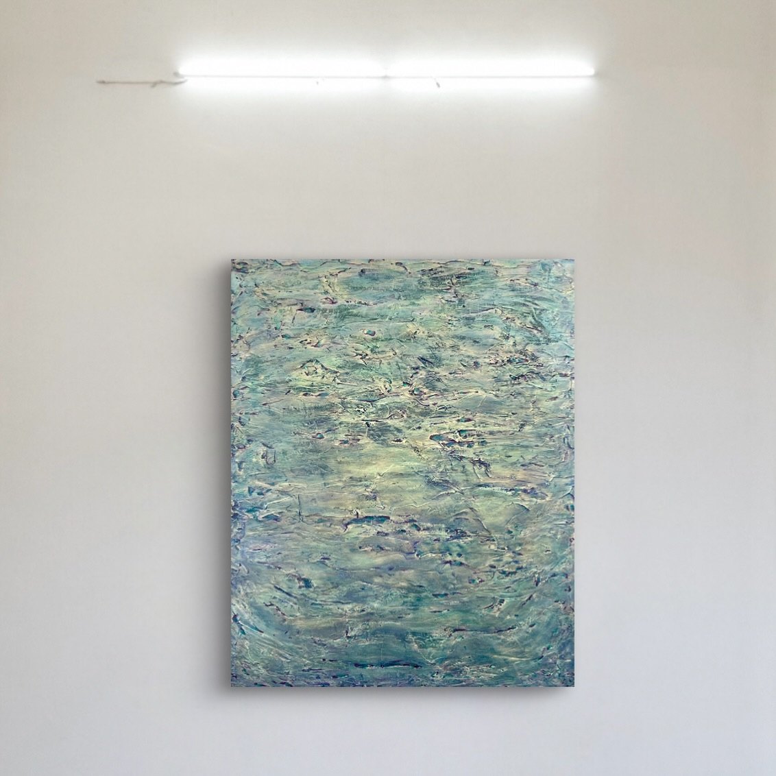 El Mañana by Clarisse Noelle — acrylic, spray paint, joint compound + ink