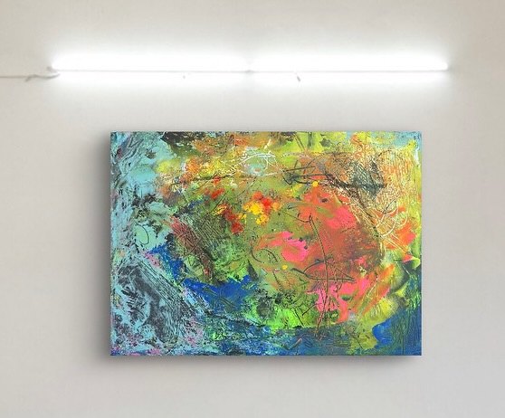 Untitled by Clarisse Noelle — acrylic + ink on mdf