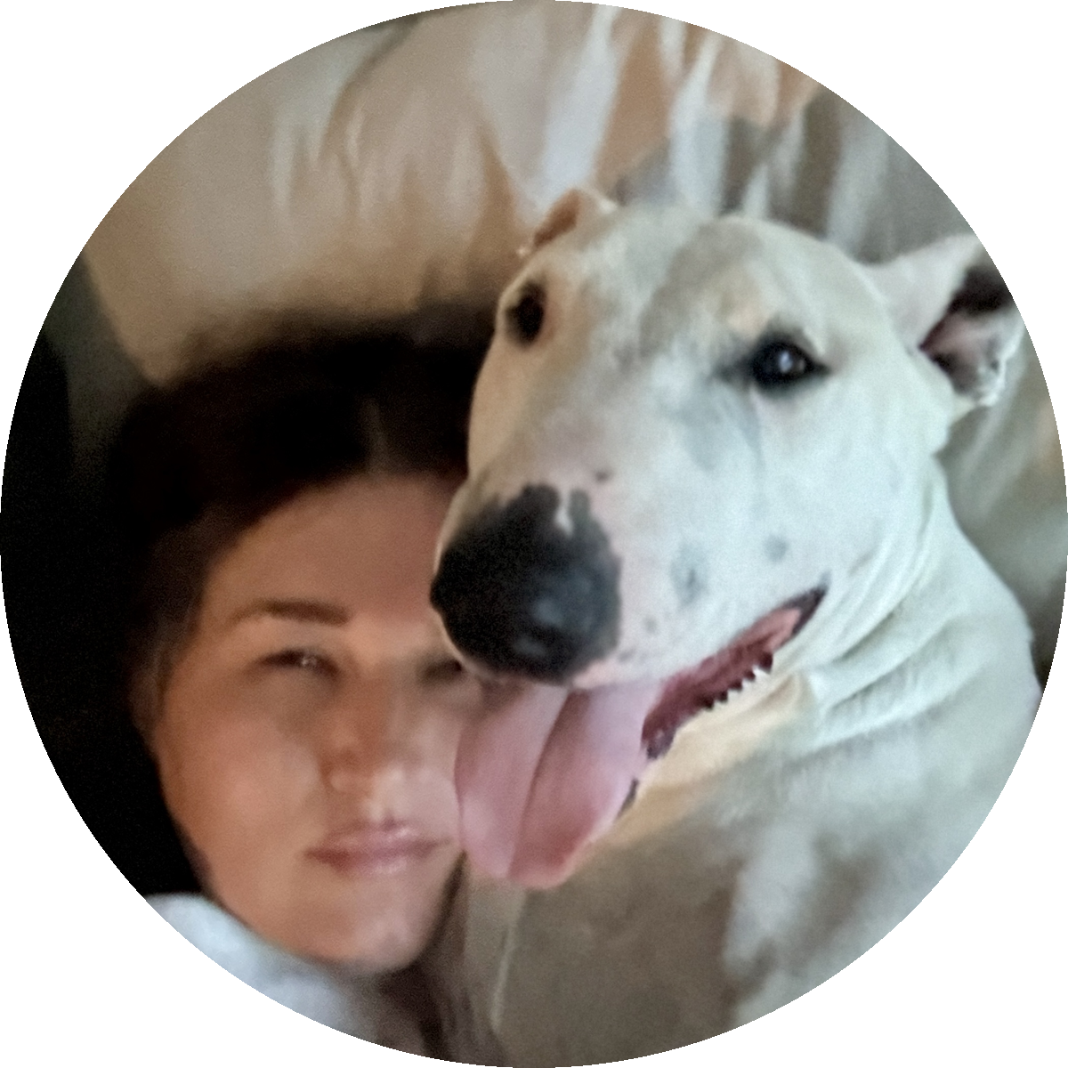 Clarisse Noelle with her dog