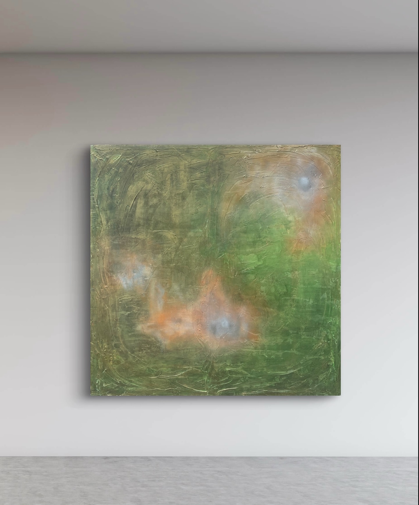 Open La Verdad — Acrylic, Joint Compound, Spray Paint + Ink on up-cycled canvas · 2024